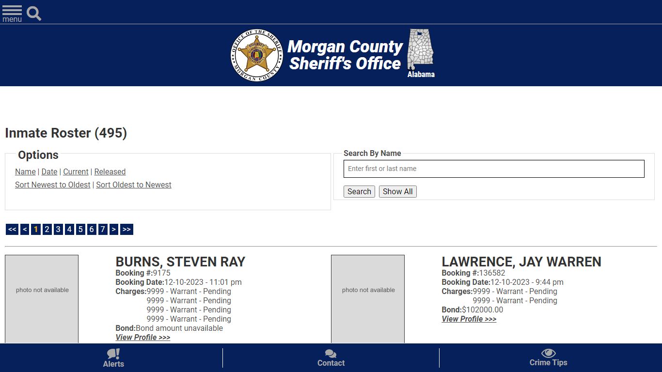 Inmate Roster (482) - Morgan County Sheriff, Al