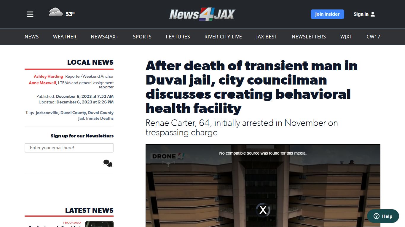 After death of transient man in Duval jail, city councilman discusses ...